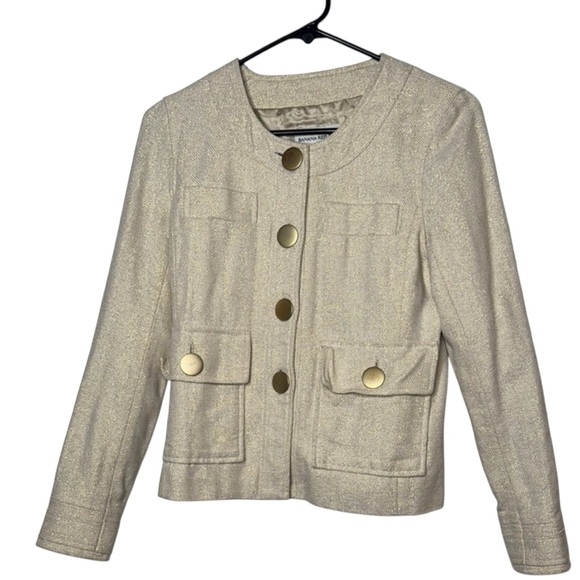 Banana Republic Jackets & Blazers - Banana Republic Cream Blazer with Gold Buttons